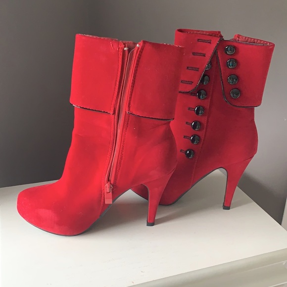 Valentine ready♥️🔥Red ankle velveteen material,🔥 - Picture 2 of 4